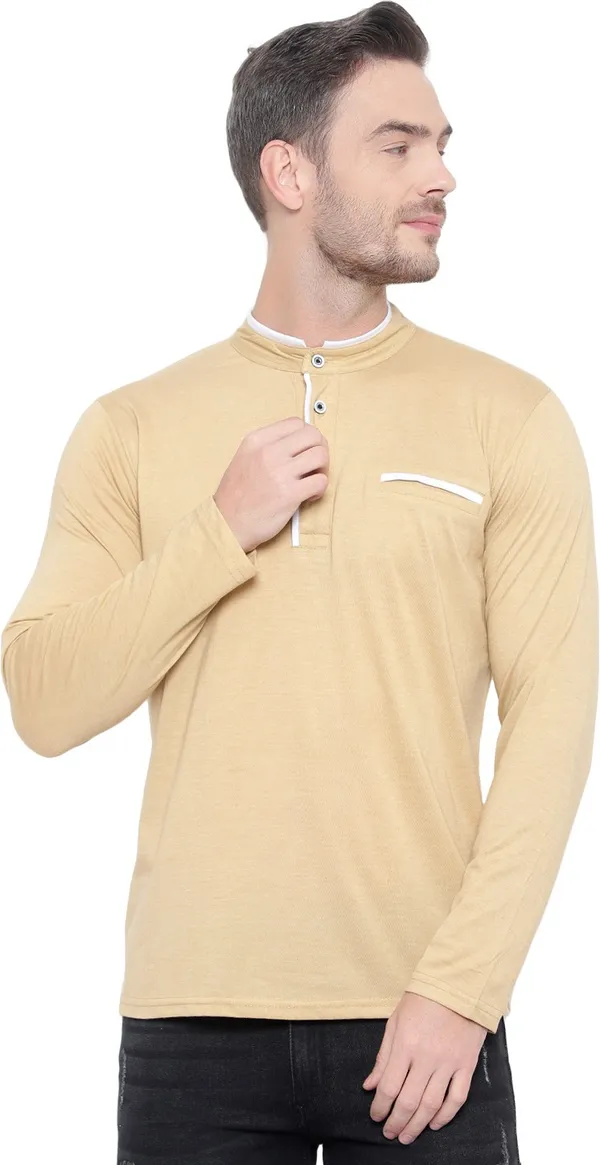 Beige_Cotton_Solid_Mandarin_Collar_Regukar_Fit_T-Shirt_for_men