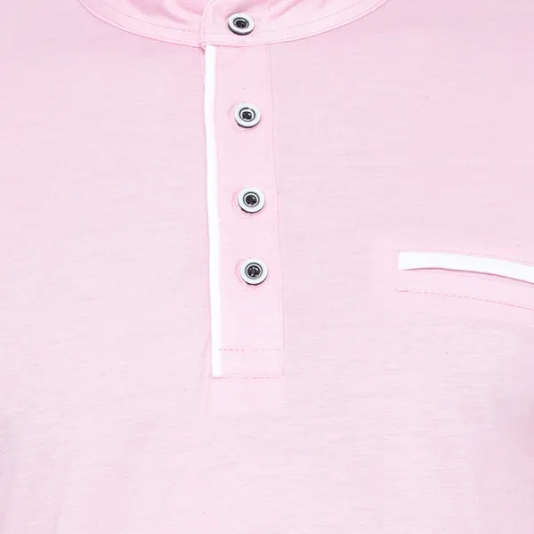 Pink_Cotton_Solid_Men_Mandarin_Collar_Regukar_Fit_T-Shirt_For_Men