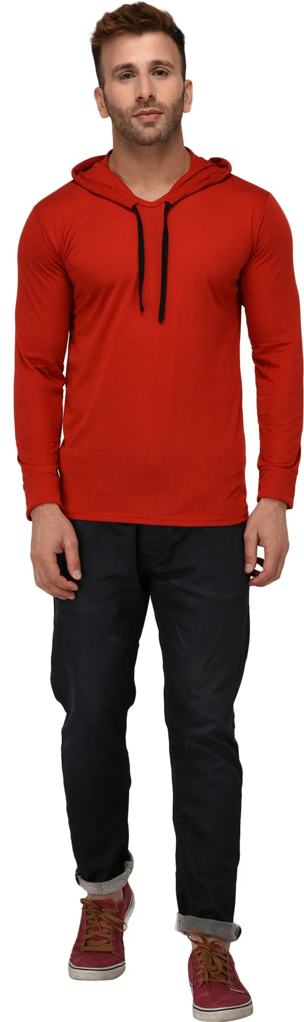Red_Cotton_Solid_Scoop_Neck_Regukar_Fit_T-Shirt_for_men