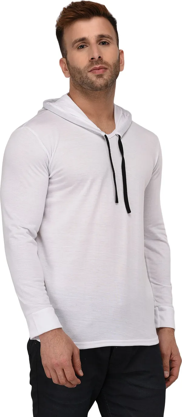 White_Cotton_Solid_Scoop_Neck_Regukar_Fit_T-Shirt_For_Men
