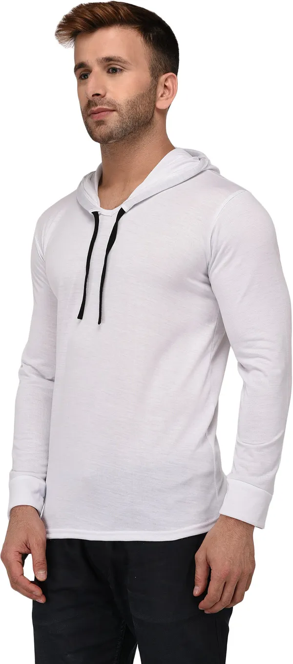 White_Cotton_Solid_Scoop_Neck_Regukar_Fit_T-Shirt_For_Men