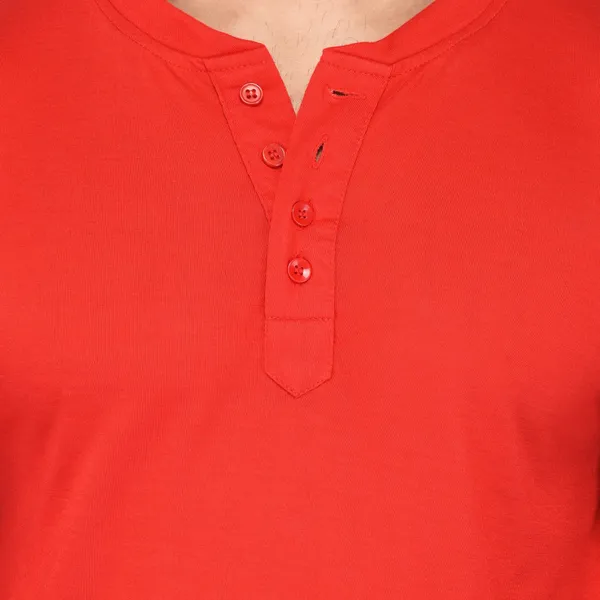 Red_Cotton_Solid_Henley_Neck_Regukar_Fit_T-Shirt_For_Men