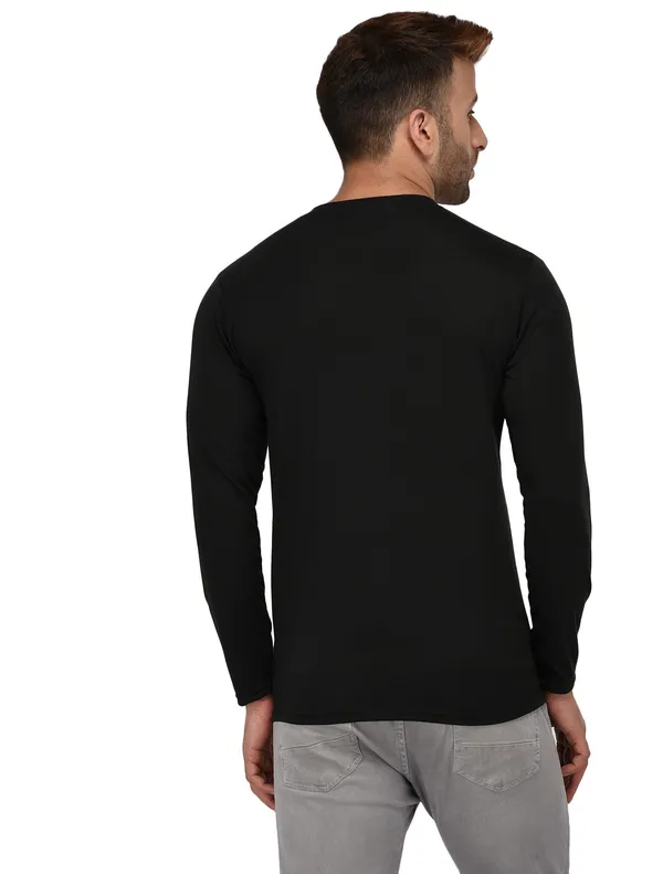 Black_Cotton_Solid_Mandarin_Collar_Regukar_Fit_T-Shirt_for_men