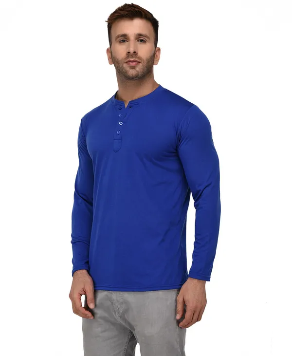 Dark_Blue_Cotton_Solid_Henley_Neck_Regukar_Fit_T-Shirt_For_Men