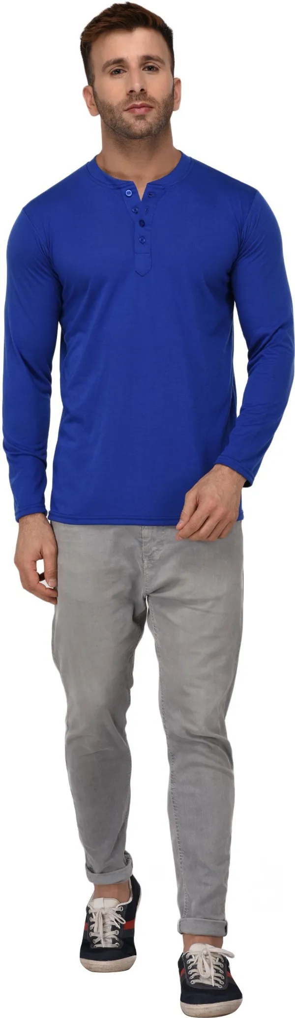 Dark_Blue_Cotton_Solid_Henley_Neck_Regukar_Fit_T-Shirt_For_Men