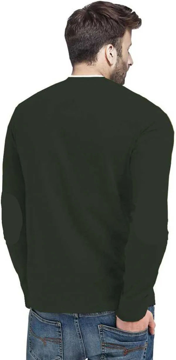 Dark_Green_Solid_Cotton_T-Shirt_for_Men_|_Mandarin_Collar,_Regular_Fit