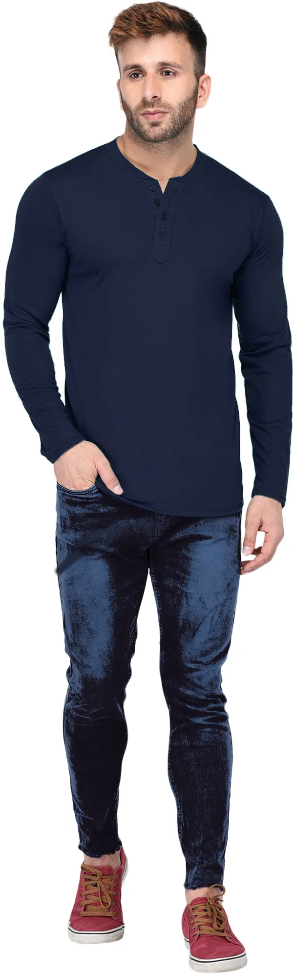 Dark_Blue_Cotton_Solid_Henley_Neck_Regukar_Fit_T-Shirt_for_men