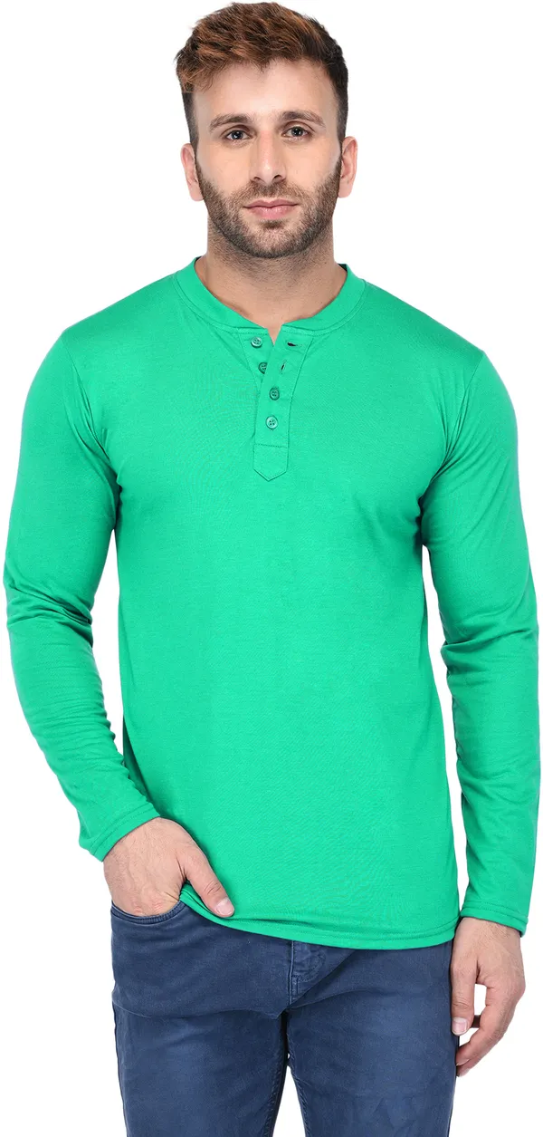 Dark_Blue_Cotton_Solid_Henley_Neck_Regukar_Fit_T-Shirt_For_Men