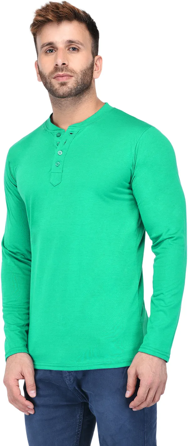 Dark_Blue_Cotton_Solid_Henley_Neck_Regukar_Fit_T-Shirt_For_Men