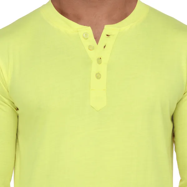 Yellow_Cotton_Solid_Henley_Neck_Regukar_Fit_T-Shirt_for_men