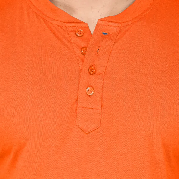 Yellow_Cotton_Solid_Henley_Neck_Regukar_Fit_T-Shirt_For_Men