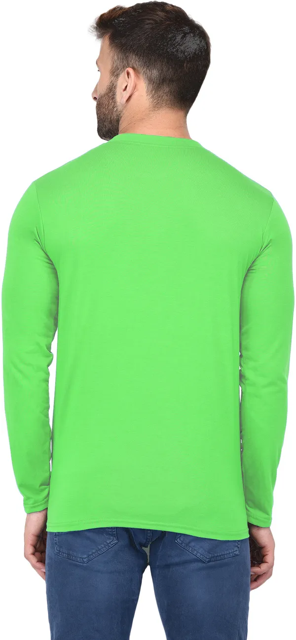 Yellow_Cotton_Solid_Henley_Neck_Regukar_Fit_T-Shirt_For_Men