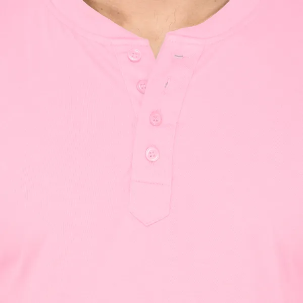 Pink_Solid_Cotton_T-Shirt_for_Men_|_Henley_Neck,_Regular_Fit