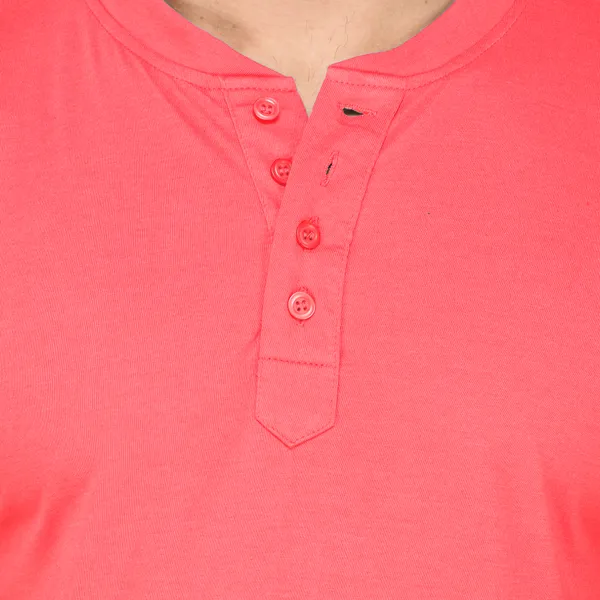 Red_Cotton_Solid_Henley_Neck_Regukar_Fit_T-Shirt_For_Men