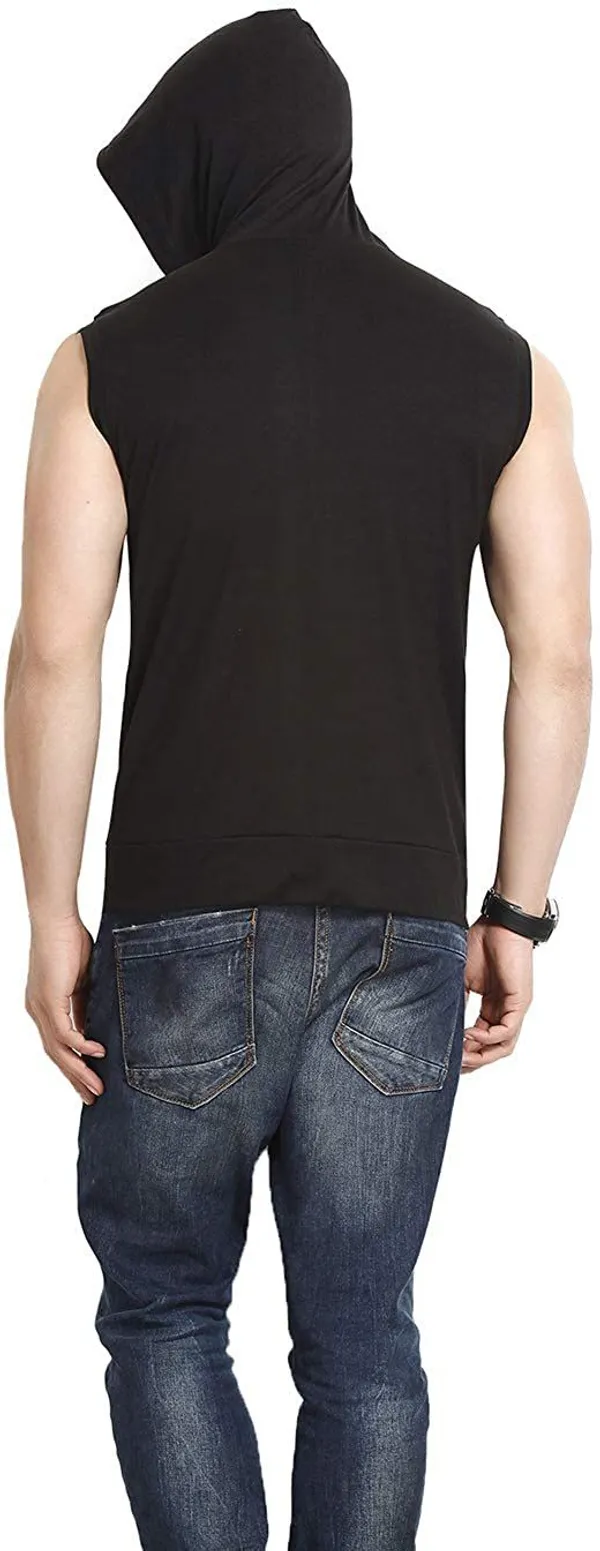 Black_Cotton_Solid_Hooded_Neck_Regukar_Fit_T-Shirt_For_Men