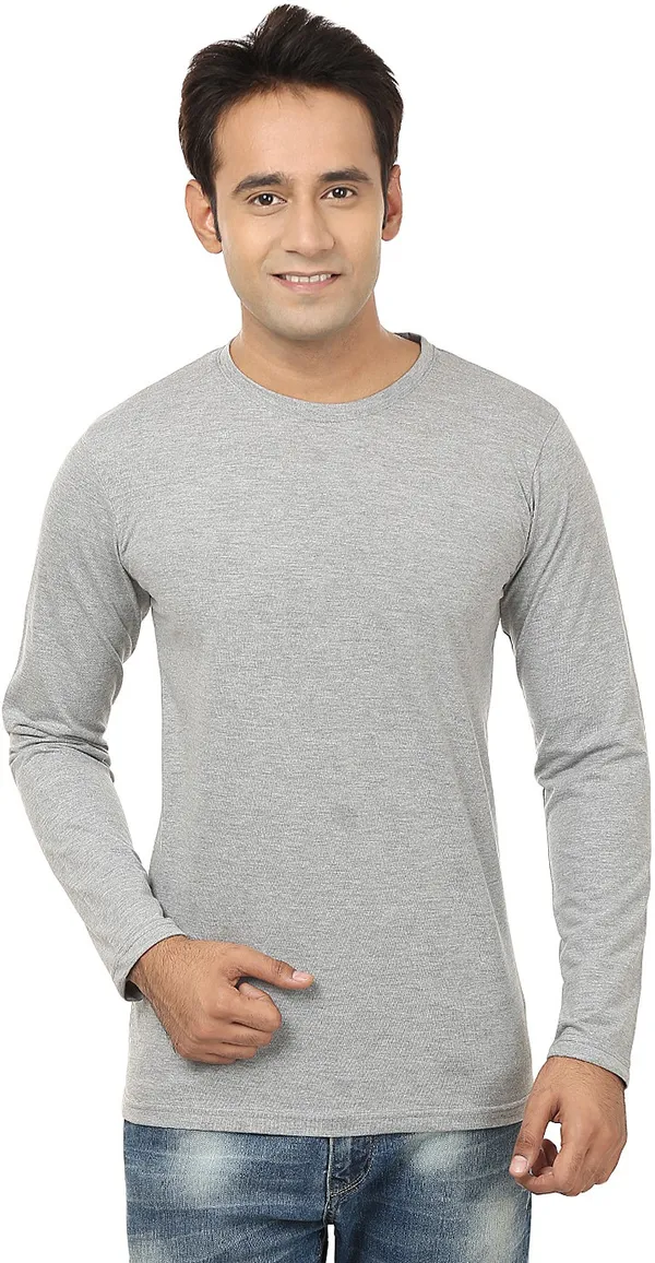 Grey_Cotton_Solid_V_Neck_Regukar_Fit_T-Shirt_For_Men