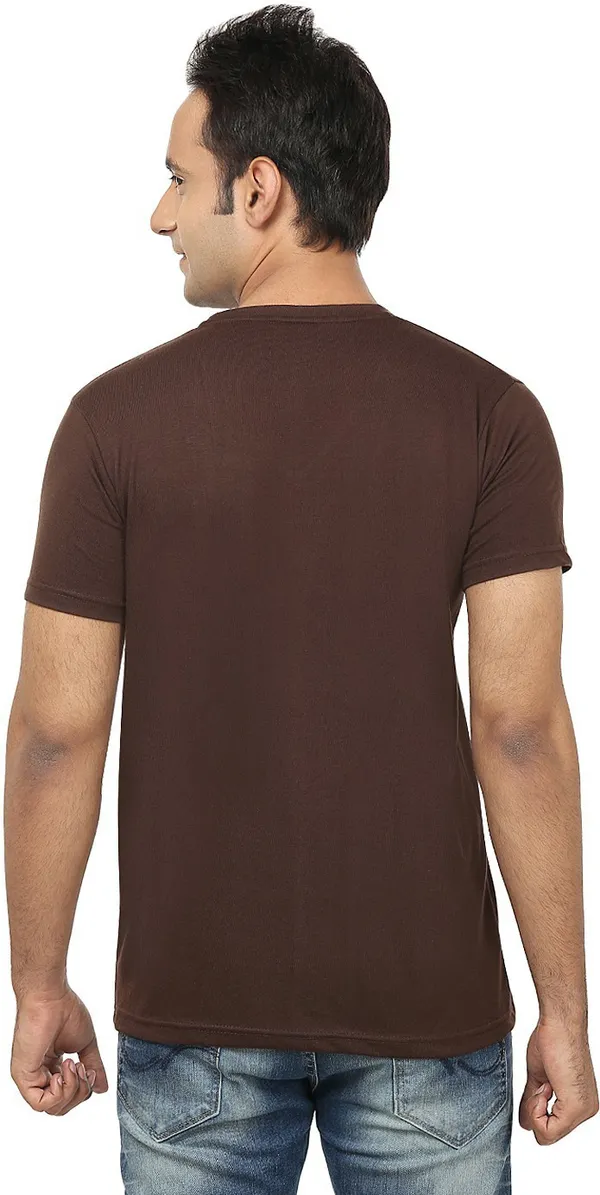 Brown_Cotton_Solid_V_Neck_Regukar_Fit_T-Shirt_For_Men