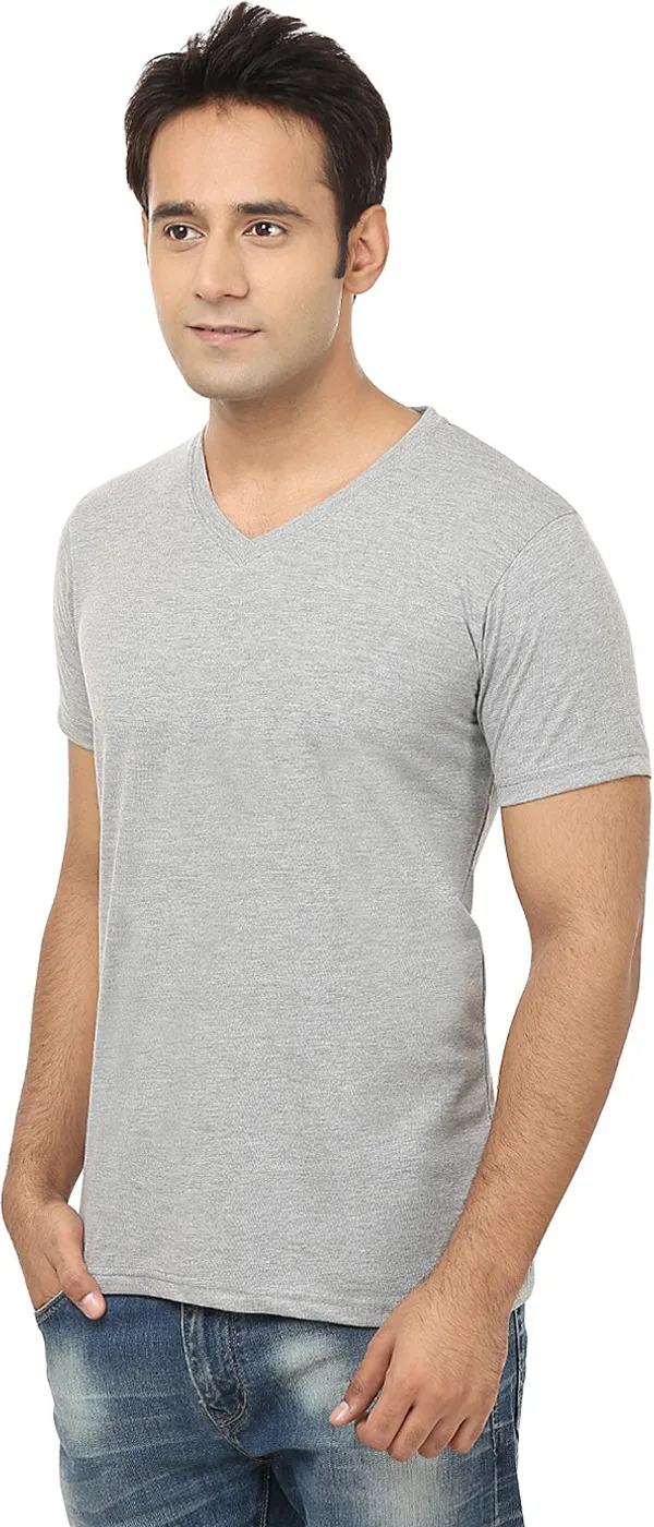 Grey_Cotton_Solid_V_Neck_Regukar_Fit_T-Shirt_For_Men