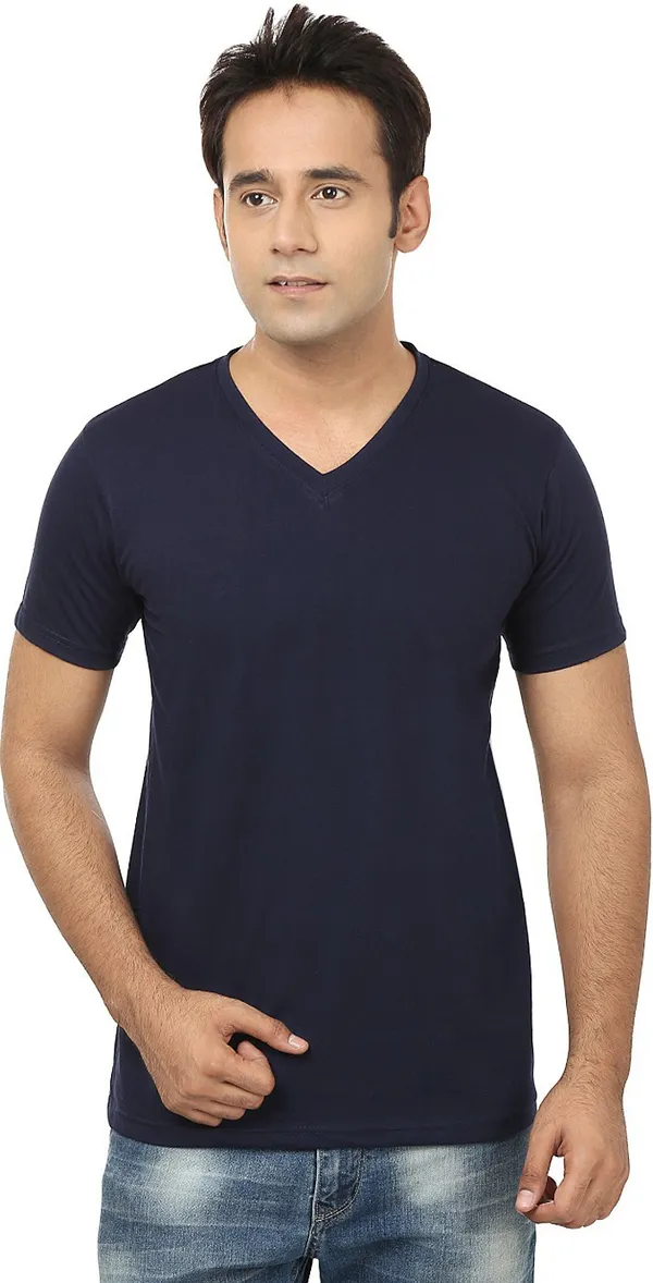 Blue_Cotton_Solid_V_Neck_Regukar_Fit_T-Shirt_for_men