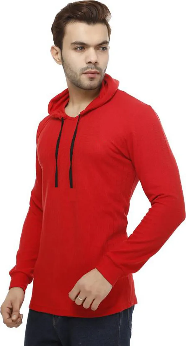 Red_Cotton_Solid_Hooded_Neck_Regukar_Fit_T-Shirt_for_men