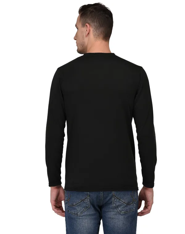 Black_Cotton_Solid_Henley_Neck_Regukar_Fit_T-Shirt_For_Men