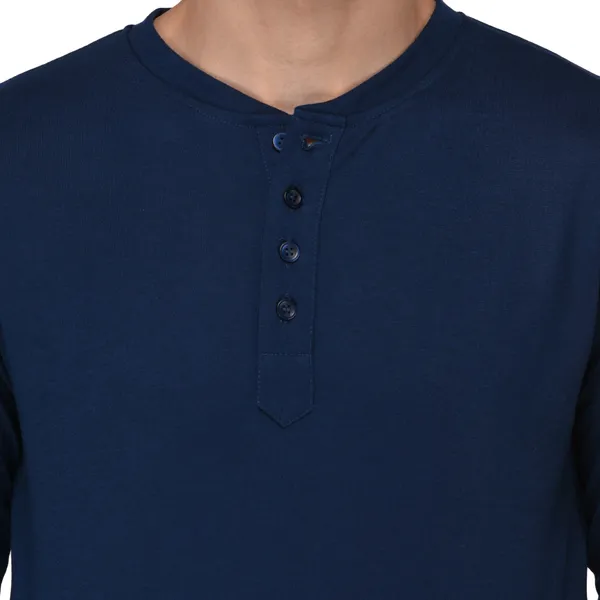 Blue_Cotton_Solid_Men_Henley_Neck_Regukar_Fit_T-Shirt_For_Men