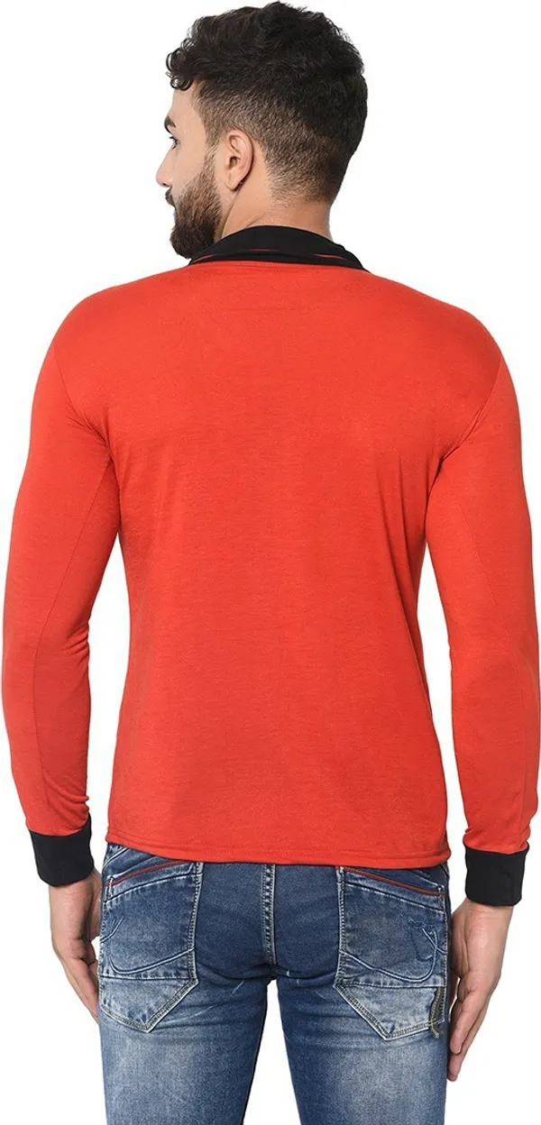 Orange_Cotton_Solid_Shawl_Neck_Regukar_Fit_T-Shirt_for_men