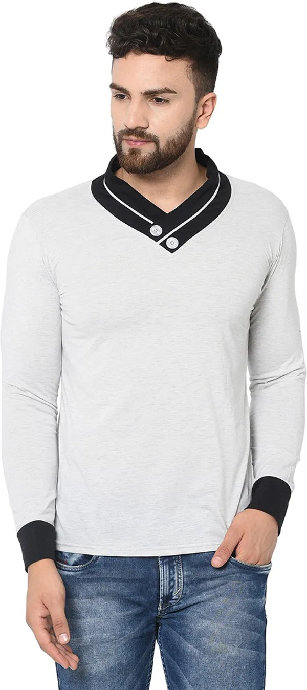 Grey_Cotton_Solid_Shawl_Neck_Regukar_Fit_T-Shirt_for_men