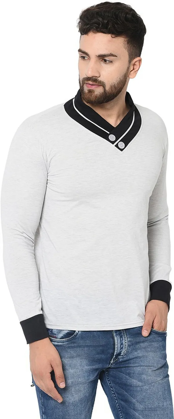 Grey_Cotton_Solid_Shawl_Neck_Regukar_Fit_T-Shirt_for_men