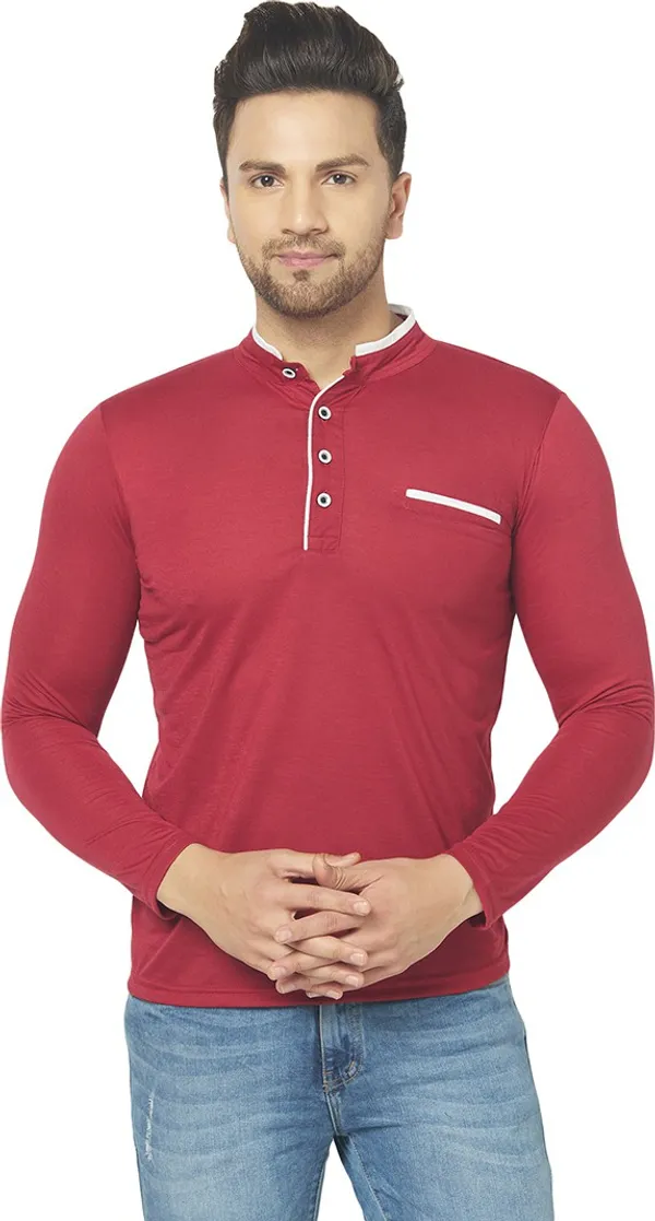 Maroon_Cotton_Solid_Henley_Neck_Regukar_Fit_T-Shirt_for_men