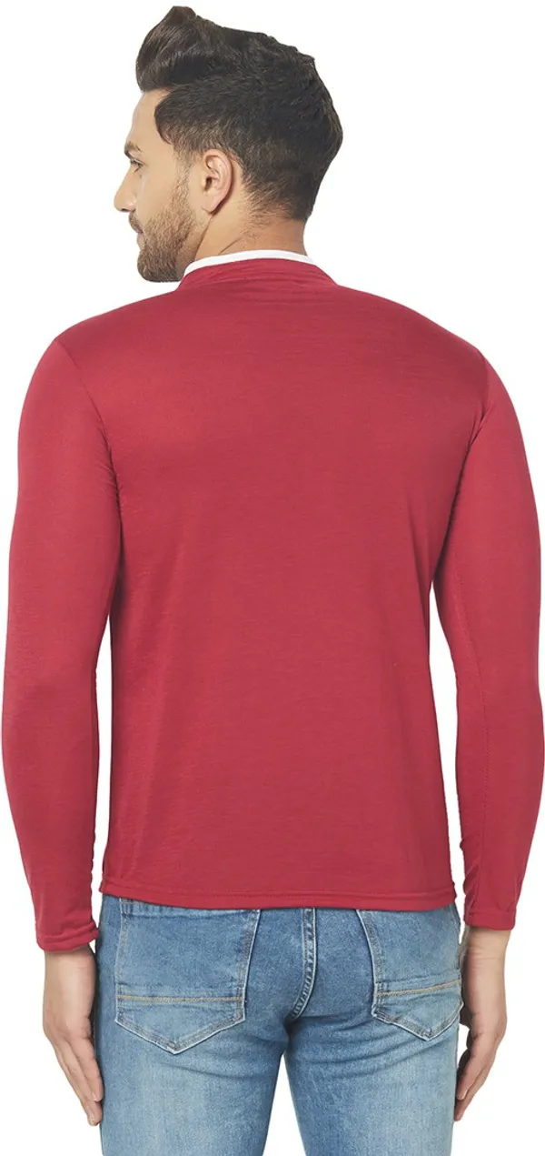 Maroon_Cotton_Solid_Henley_Neck_Regukar_Fit_T-Shirt_for_men