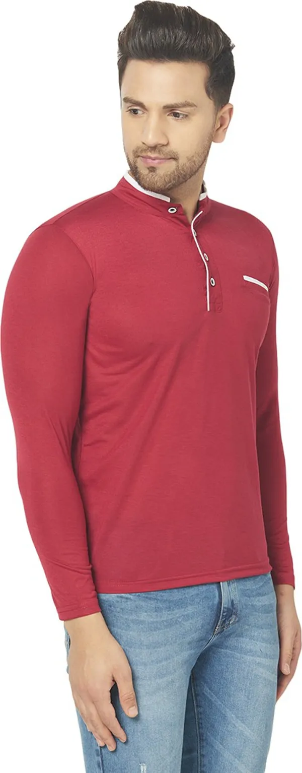 Maroon_Cotton_Solid_Henley_Neck_Regukar_Fit_T-Shirt_for_men