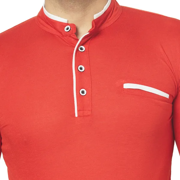 Red__Cotton_Solid_Henley_Neck__Regukar_Fit_T-Shirt_For_Men