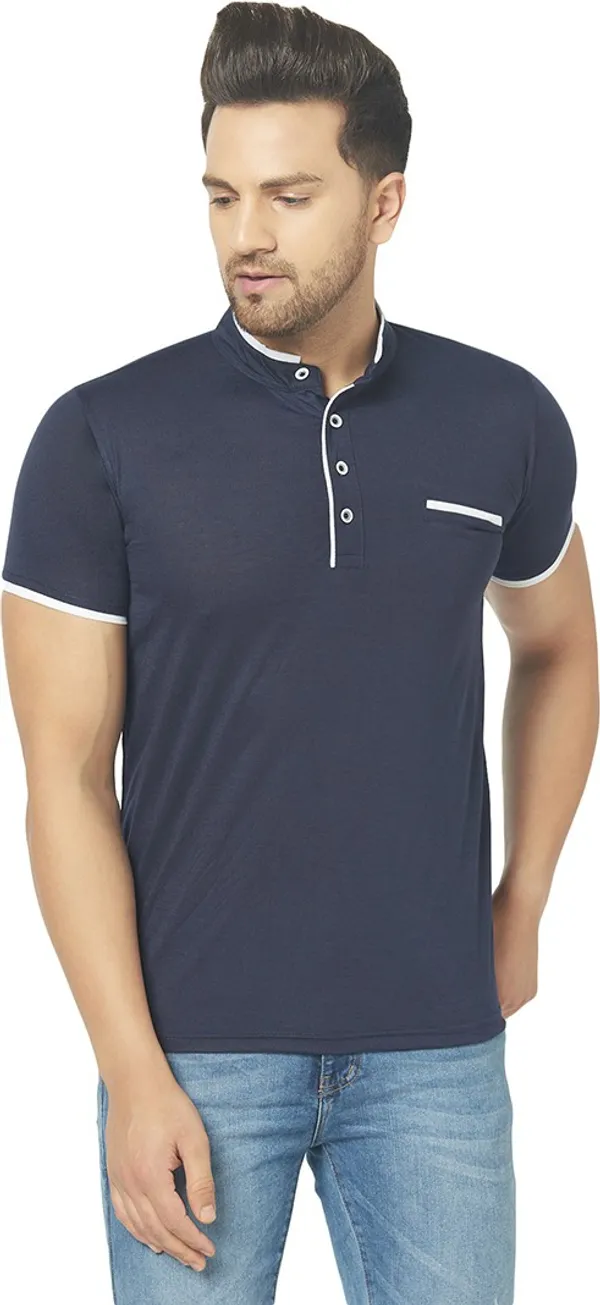 Dark_Blue_Cotton_Solid_Henley_Neck_Regukar_Fit_T-Shirt_For_Men