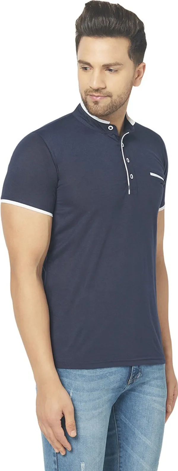 Dark_Blue_Cotton_Solid_Henley_Neck_Regukar_Fit_T-Shirt_For_Men