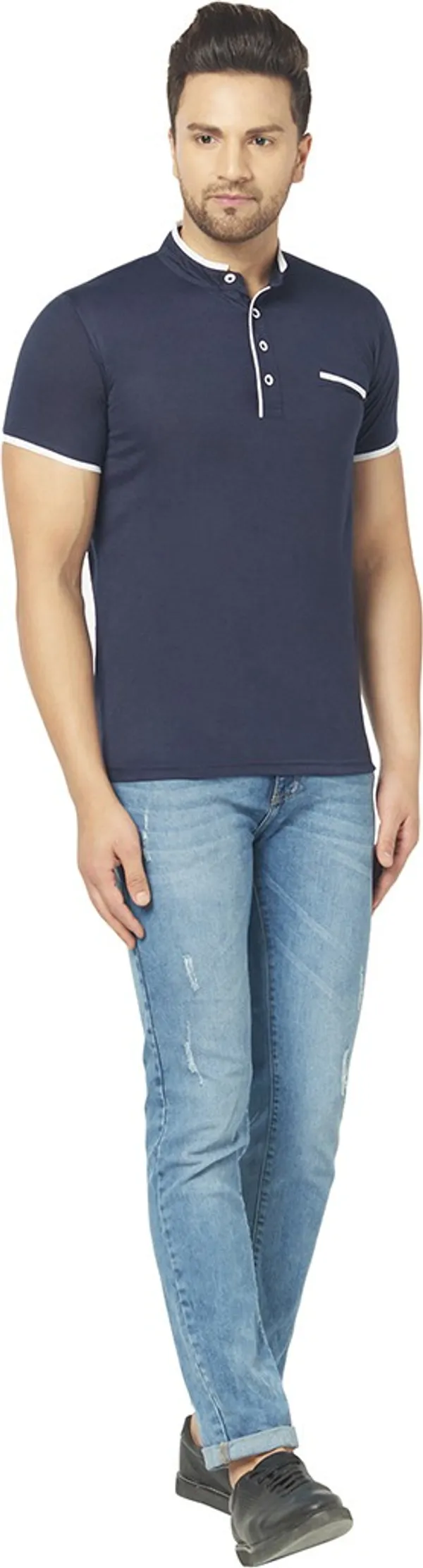 Dark_Blue_Cotton_Solid_Henley_Neck_Regukar_Fit_T-Shirt_For_Men