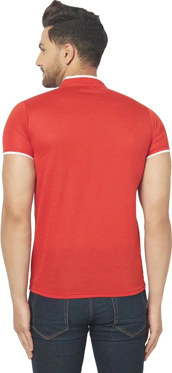 Red__Cotton_Solid_Henley_Neck__Regukar_Fit_T-Shirt_For_Men