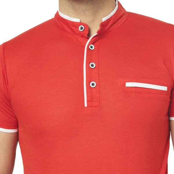 Red__Cotton_Solid_Henley_Neck__Regukar_Fit_T-Shirt_For_Men
