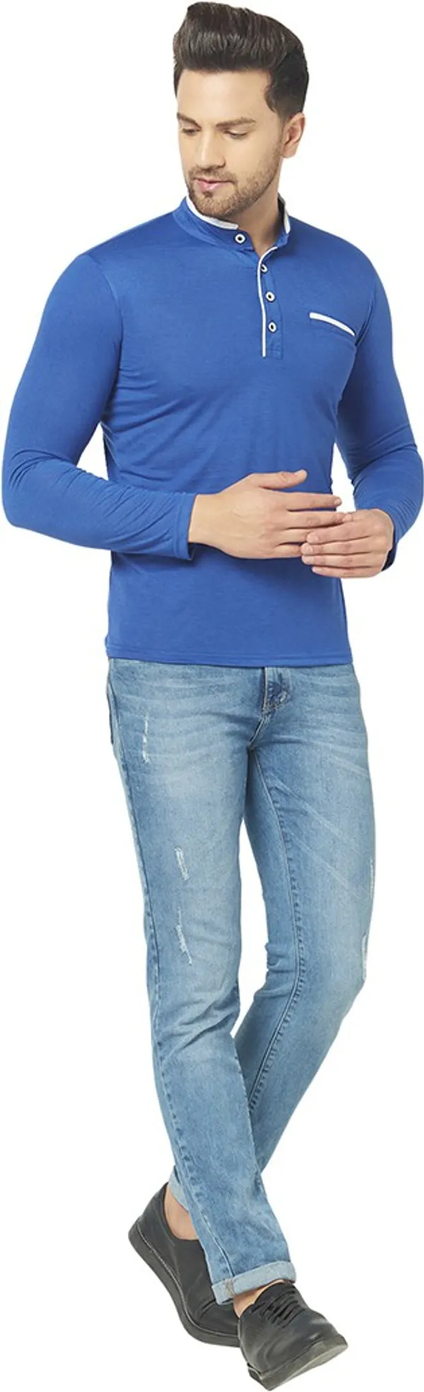 Dark_Blue_Cotton_Solid_Henley_Neck_Regukar_Fit_T-Shirt_for_men