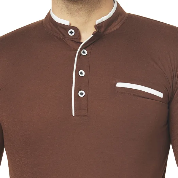 Brown_Cotton_Solid_Men_Henley_Neck_Regukar_Fit_T-Shirt_For_Men