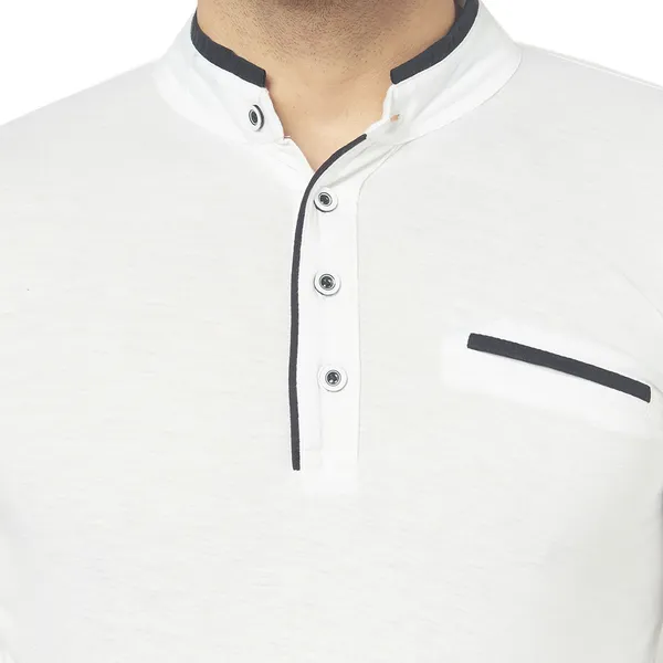 White_Cotton_Solid_Henley_Neck_Regukar_Fit_T-Shirt_For_Men