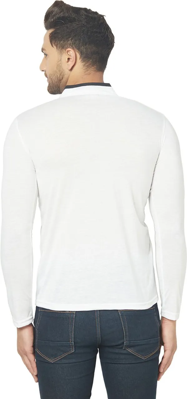 White_Cotton_Solid_Henley_Neck_Regukar_Fit_T-Shirt_For_Men