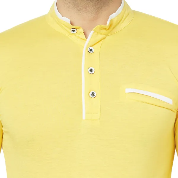 Yellow_Cotton_Solid_Henley_Neck_Regukar_Fit_T-Shirt_for_men