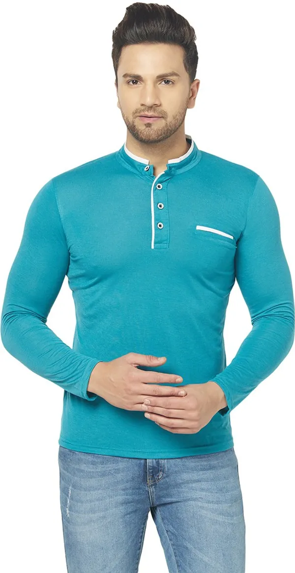 Dark_Blue_Cotton_Solid_Henley_Neck_Regukar_Fit_T-Shirt_For_Men