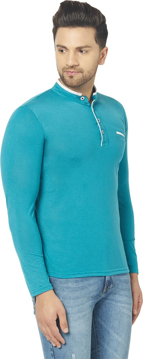 Dark_Blue_Cotton_Solid_Henley_Neck_Regukar_Fit_T-Shirt_For_Men