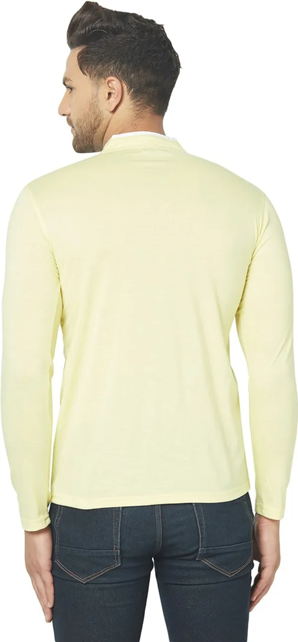 Yellow_Cotton_Solid_Henley_Neck_Regukar_Fit_T-Shirt_for_men