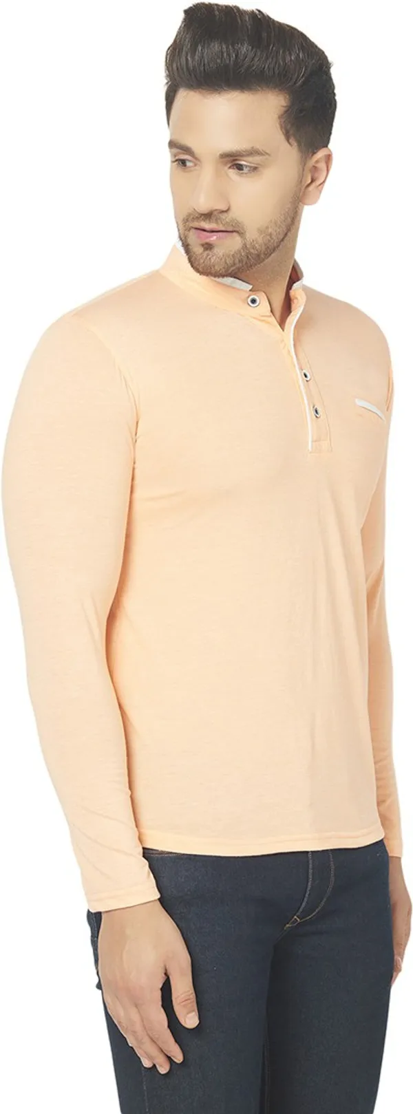 Beige_Cotton_Solid_Henley_Neck_Regukar_Fit_T-Shirt_for_men