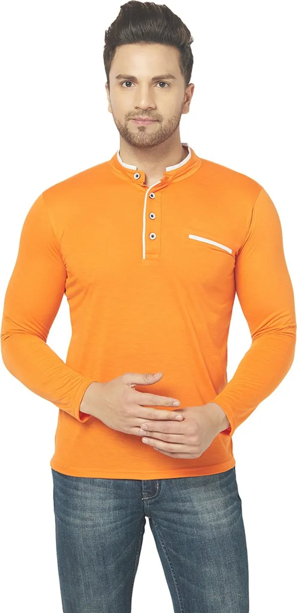 Orange_Cotton_Solid_Henley_Neck_Regukar_Fit_T-Shirt_for_men