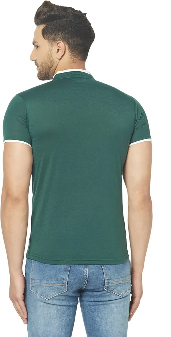 Dark_Green_Cotton_Solid_Henley_Neck_Regukar_Fit_T-Shirt_For_Men