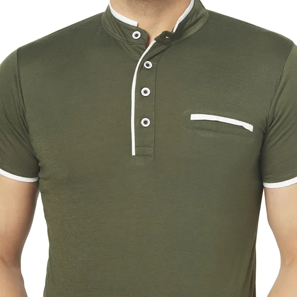 Dark_Green_Cotton_Solid_Henley_Neck_Regukar_Fit_T-Shirt_For_Men